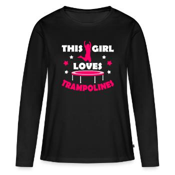 trampoline - Women's Premium Organic Long Sleeve Shirt - black - Front - Julia (174cm)