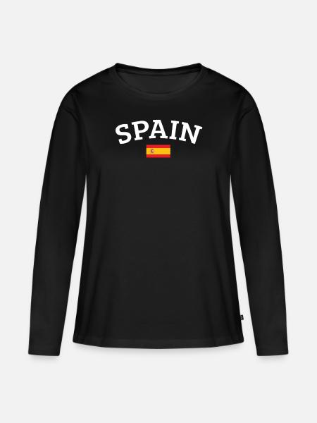 Spanien - Frauen Premium Bio Langarmshirt - Schwarz
