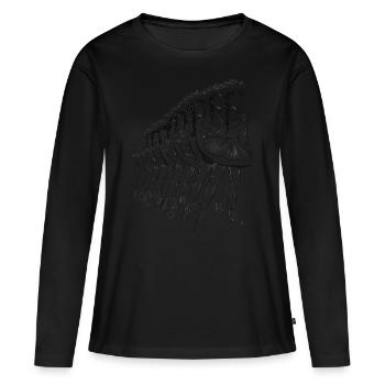 Guard row black | Black & White Collection - Women's Premium Organic Long Sleeve Shirt - black - Front - Julia (174cm)