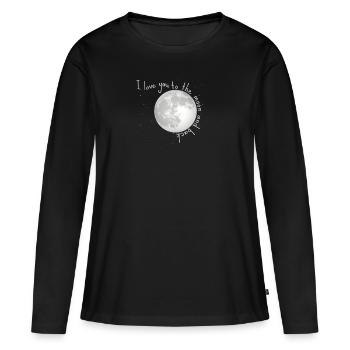 to the moon and back - Women's Premium Organic Long Sleeve Shirt - black - Front - Julia (174cm)