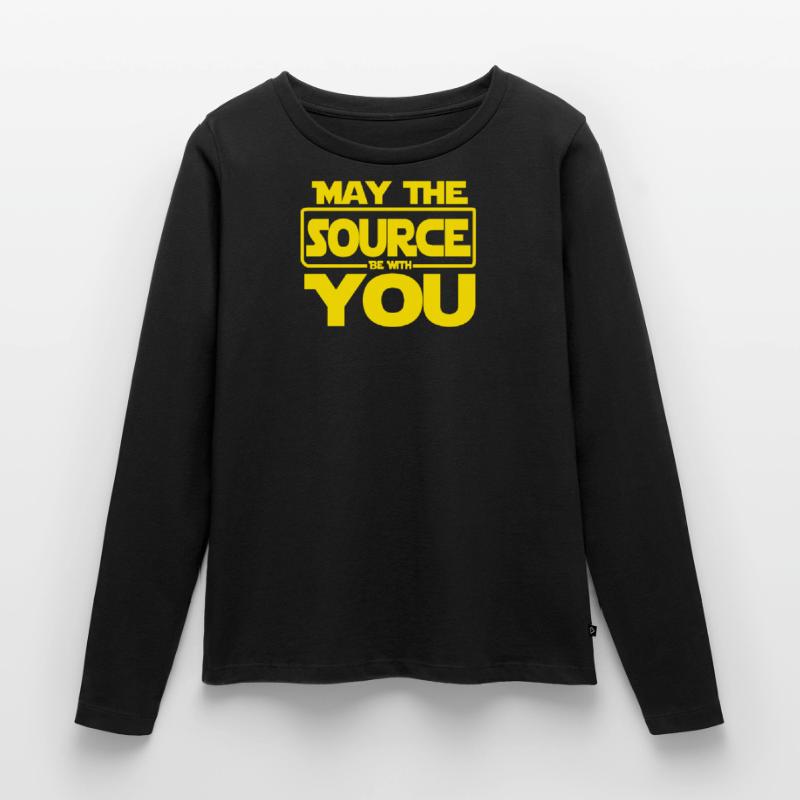 Que la source soit avec vous le code de codage T-shirt manches longues Premium bio Femme