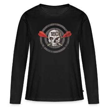 cent quatre vingt - T-shirt manches longues Premium bio Femme - noir - Devant - Julia (174cm)