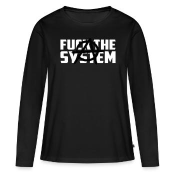 Symbole de l'anarchie cadeau anarchiste disant - T-shirt manches longues Premium bio Femme - noir - Devant - Julia (174cm)