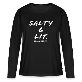 Jesus Jesus Jesus Christlich Christlich Christlich - Frauen Premium Bio Langarmshirt - Schwarz - Vorne - Julia (174cm)