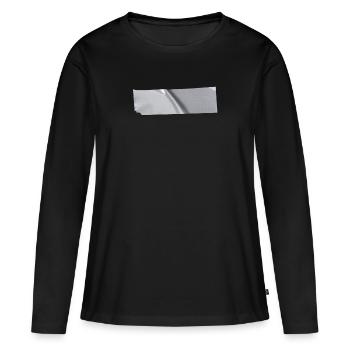 Bande adhésive masque facial - T-shirt manches longues Premium bio Femme - noir - Devant - Julia (174cm)