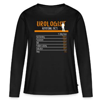 Ingrédients d'urologue - T-shirt manches longues Premium bio Femme - noir - Devant - Julia (174cm)