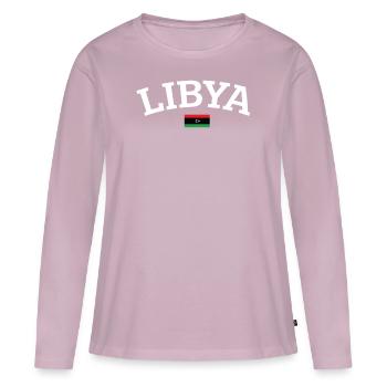 Libyen - Frauen Premium Bio Langarmshirt - Altrosa - Vorne - Julia (174cm)