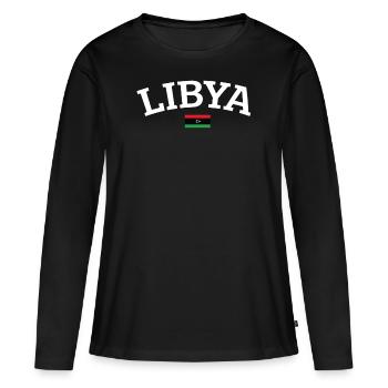 Libye - T-shirt manches longues Premium bio Femme - noir - Devant - Julia (174cm)