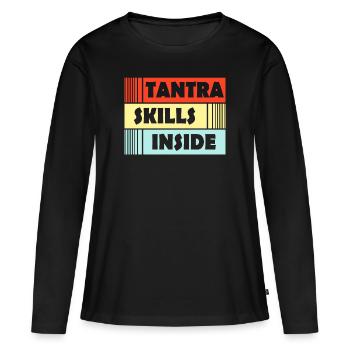 Tantra Skill Hinduismus Buddhismus Yoga - Frauen Premium Bio Langarmshirt - Schwarz - Vorne - Julia (174cm)