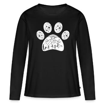 Wandern Hunde Hund Camping - Frauen Premium Bio Langarmshirt - Schwarz - Vorne - Julia (174cm)