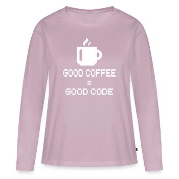 programmer - Women's Premium Organic Long Sleeve Shirt - dusky pink - Front - Julia (174cm)