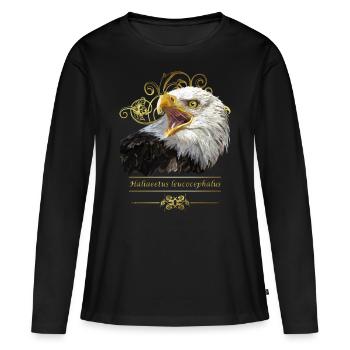 Bald eagle - Women's Premium Organic Long Sleeve Shirt - black - Front - Julia (174cm)