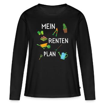Gärtnern Rente Garten Gärtnerin - Frauen Premium Bio Langarmshirt - Schwarz - Vorne - Julia (174cm)