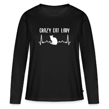 Crazy Cat Lady - Cats - Women's Premium Organic Long Sleeve Shirt - black - Front - Julia (174cm)