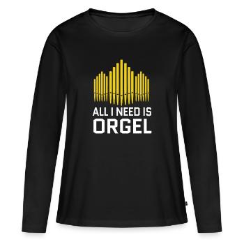 Orgue orchestre chef d'orgue musicien orgue - T-shirt manches longues Premium bio Femme - noir - Devant - Julia (174cm)