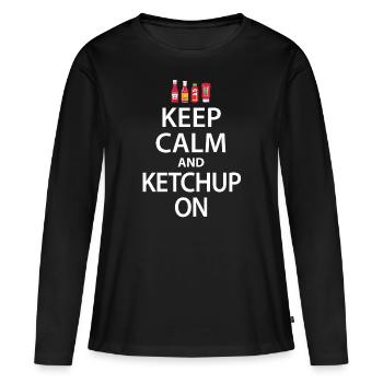 Ketchup - T-shirt manches longues Premium bio Femme - noir - Devant - Julia (174cm)