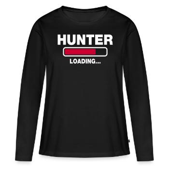 chasseur - T-shirt manches longues Premium bio Femme - noir - Devant - Julia (174cm)