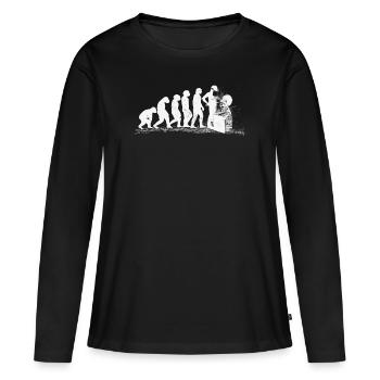 Tournelleur Drechsler - T-shirt manches longues Premium bio Femme - noir - Devant - Julia (174cm)