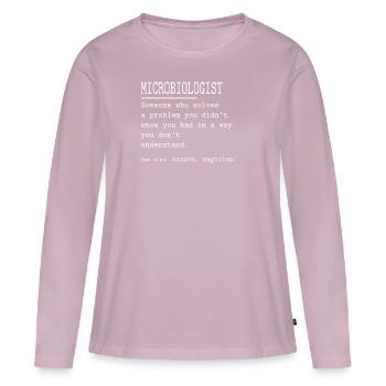 MICROBIOLOGIST - Frauen Premium Bio Langarmshirt - Altrosa - Vorne - Julia (174cm)