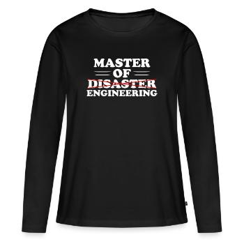 Master en ingénierie - T-shirt manches longues Premium bio Femme - noir - Devant - Julia (174cm)