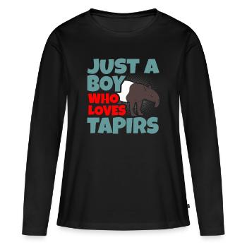 Tapir - Frauen Premium Bio Langarmshirt - Schwarz - Vorne - Julia (174cm)