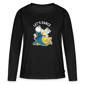 Foxtrot école de danse classe de danse danse drôle - T-shirt manches longues Premium bio Femme - noir - Devant - Julia (174cm)