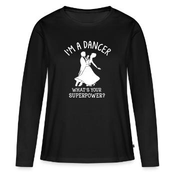 Foxtrot danseur école de danse classe de danse danse - T-shirt manches longues Premium bio Femme - noir - Devant - Julia (174cm)