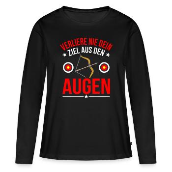 Archery - Women's Premium Organic Long Sleeve Shirt - black - Front - Julia (174cm)