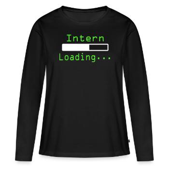 Nerdy Intern Thé - T-shirt manches longues Premium bio Femme - noir - Devant - Julia (174cm)
