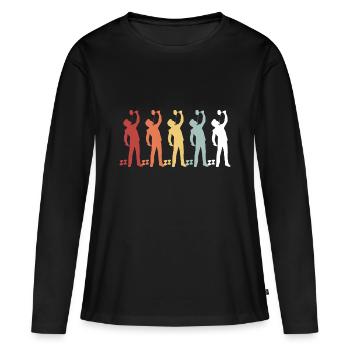 Diabolo jongler à l’école de sport jongleur hobby - T-shirt manches longues Premium bio Femme - noir - Devant - Julia (174cm)