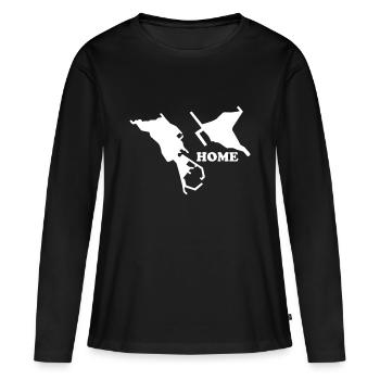 Helgoland patrie mer du nord île de Dune - T-shirt manches longues Premium bio Femme - noir - Devant - Julia (174cm)