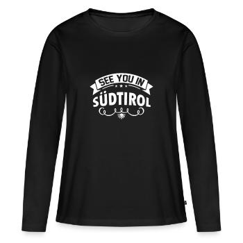 Tyrol du Sud Italie Tyrolienne du Tyrol du Sud - T-shirt manches longues Premium bio Femme - noir - Devant - Julia (174cm)