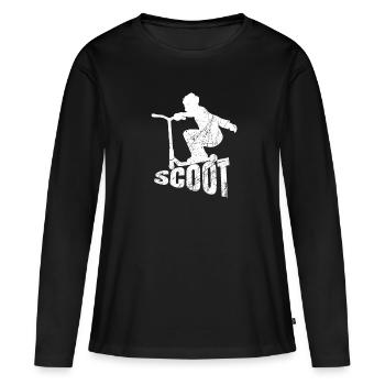 Scooter Scooter E-Scooter Scater - T-shirt manches longues Premium bio Femme - noir - Devant - Julia (174cm)