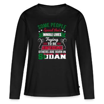 Sudan - Women's Premium Organic Long Sleeve Shirt - black - Front - Julia (174cm)