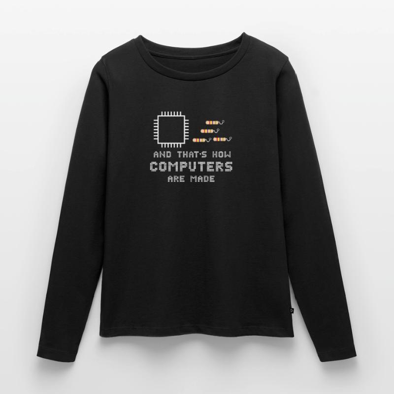 Computer Hardware PC Nerd Motherboard Women's Premium Organic Long Sleeve Shirt