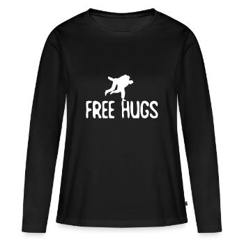 Capoeira Câlin training entraînement entraînement - T-shirt manches longues Premium bio Femme - noir - Devant - Julia (174cm)