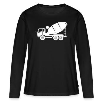 Cement mixer Concrete mixer Road construction Concrete cement - Women's Premium Organic Long Sleeve Shirt - black - Front - Julia (174cm)
