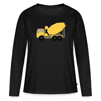 Cement mixer Concrete mixer Road construction Concrete cement - Women's Premium Organic Long Sleeve Shirt - black - Front - Julia (174cm)