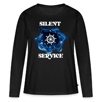 Sous-marin sous-marin Mer Marine - T-shirt manches longues Premium bio Femme - noir - Devant - Julia (174cm)