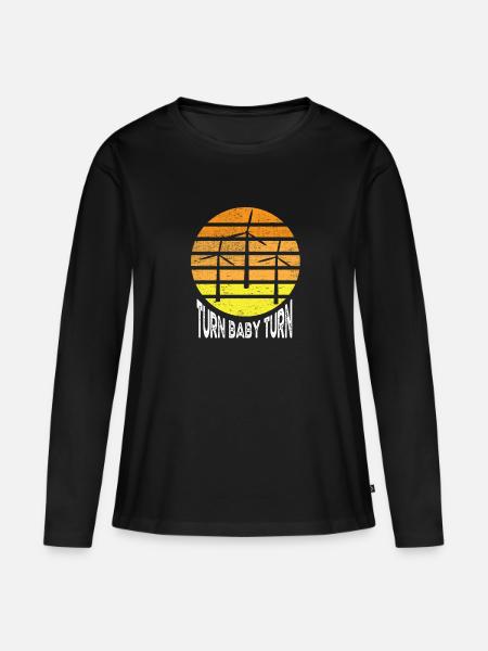 Wind turbines Wind power Wind turbine Electricity - Women's Premium Organic Long Sleeve Shirt - black