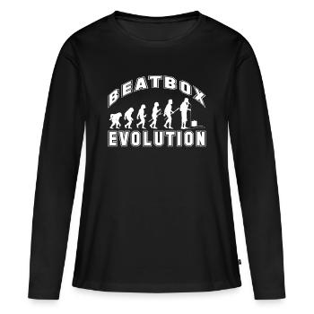 Beatbox Evolution Beat Beatboxer - T-shirt manches longues Premium bio Femme - noir - Devant - Julia (174cm)