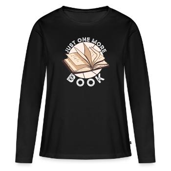 Encore un livre - T-shirt manches longues Premium bio Femme - noir - Devant - Julia (174cm)