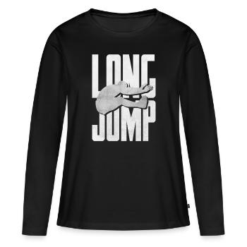 Long jump - Women's Premium Organic Long Sleeve Shirt - black - Front - Julia (174cm)