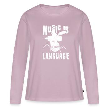 Music Musician Instrument Singer Vocal Band - Women's Premium Organic Long Sleeve Shirt - dusky pink - Front - Julia (174cm)