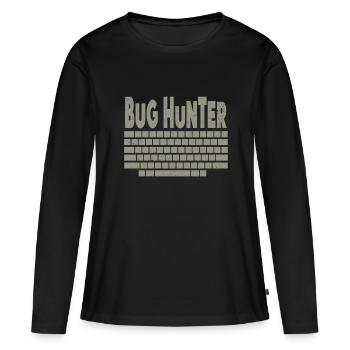 Bugs Bug Gamer Game Gambler Gamer Game Erreur - T-shirt manches longues Premium bio Femme - noir - Devant - Julia (174cm)