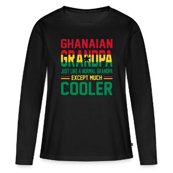 Ghana - T-shirt manches longues Premium bio Femme - noir - Devant - Julia (174cm)