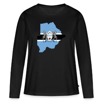 Botswana - T-shirt manches longues Premium bio Femme - noir - Devant - Julia (174cm)