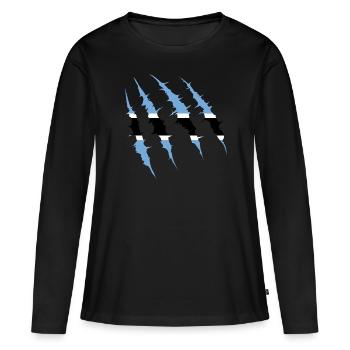Botswana - T-shirt manches longues Premium bio Femme - noir - Devant - Julia (174cm)