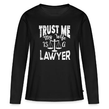 Anwältin Anwalt Juristin Jura Studium Gericht - Frauen Premium Bio Langarmshirt - Schwarz - Vorne - Julia (174cm)