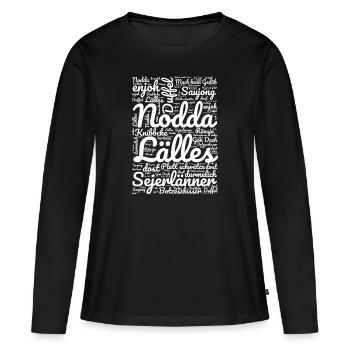 Siegerland Siegerländer Sejerlänner Platt - Frauen Premium Bio Langarmshirt - Schwarz - Vorne - Julia (174cm)